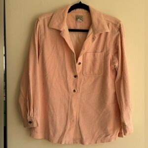 Vintage LL Bean Pink Cordouroy Button Up